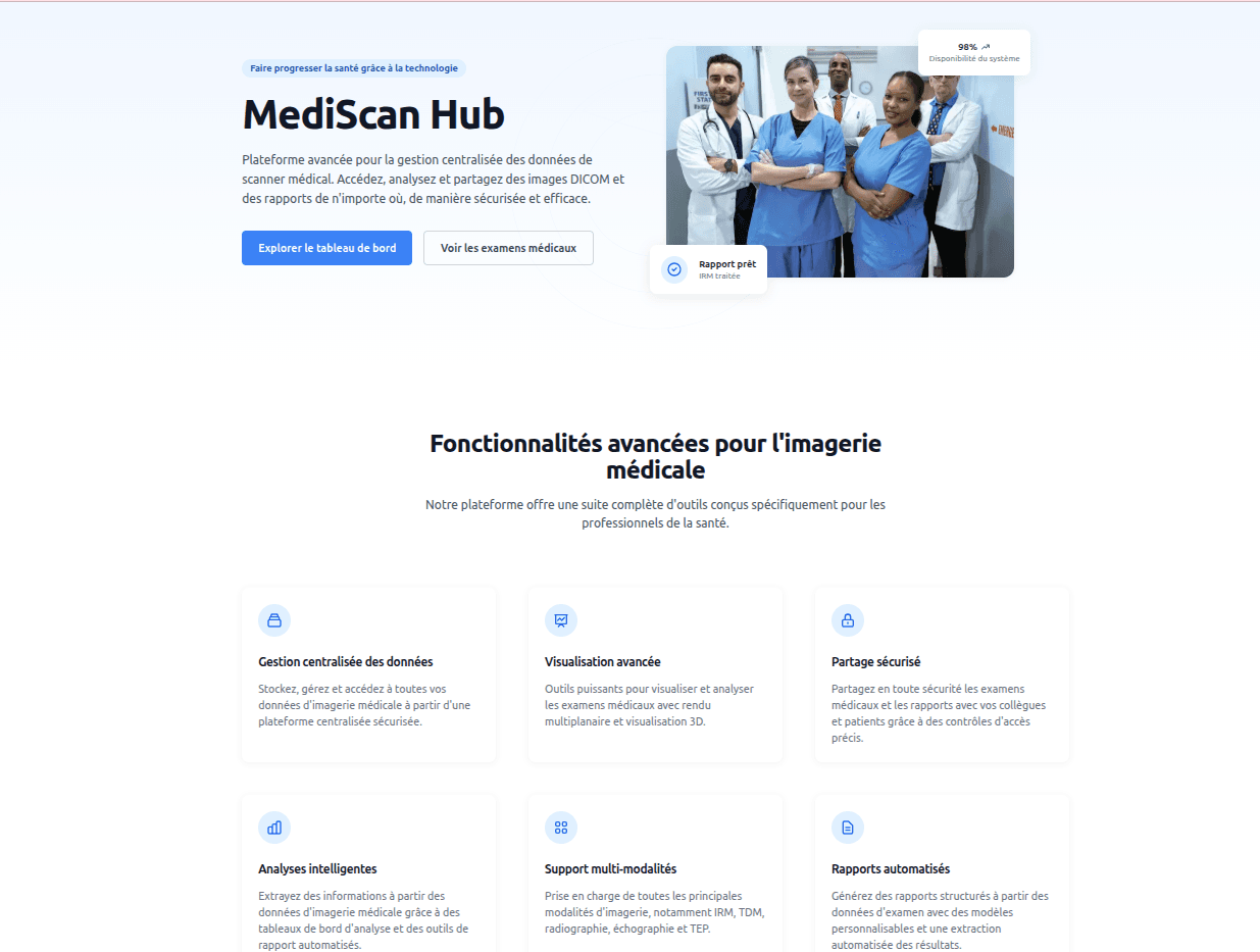 Centralisation données scanners médicaux