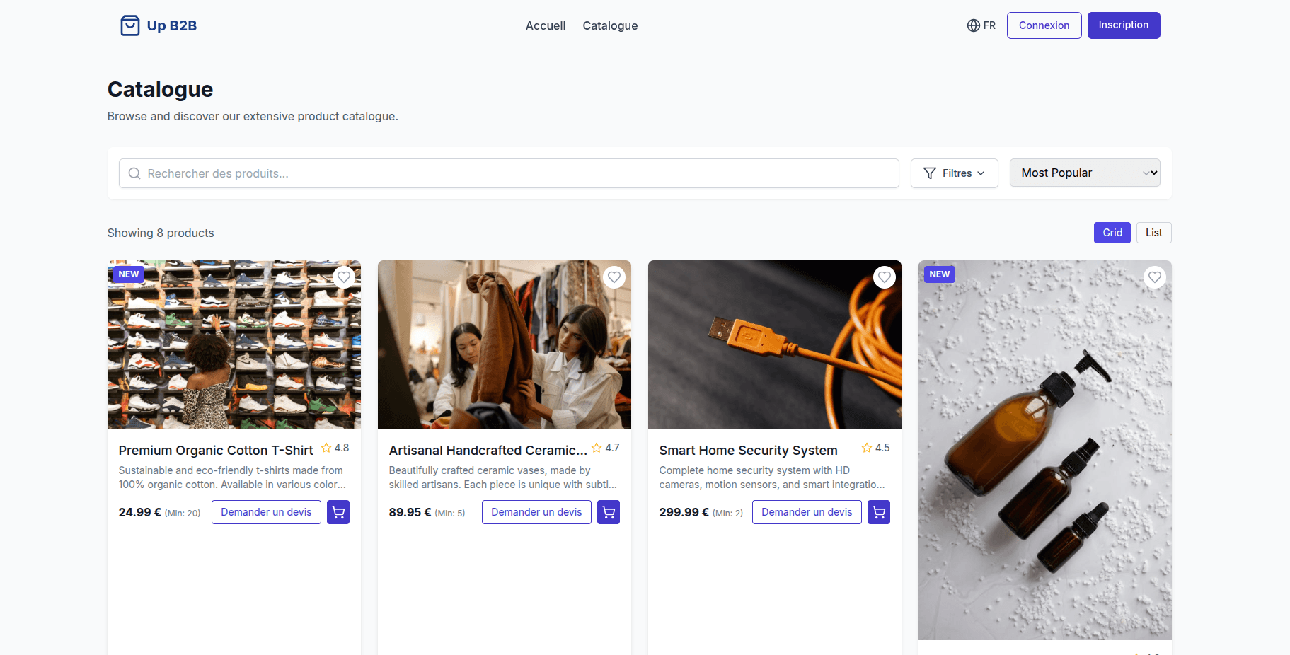 Plateforme B2B