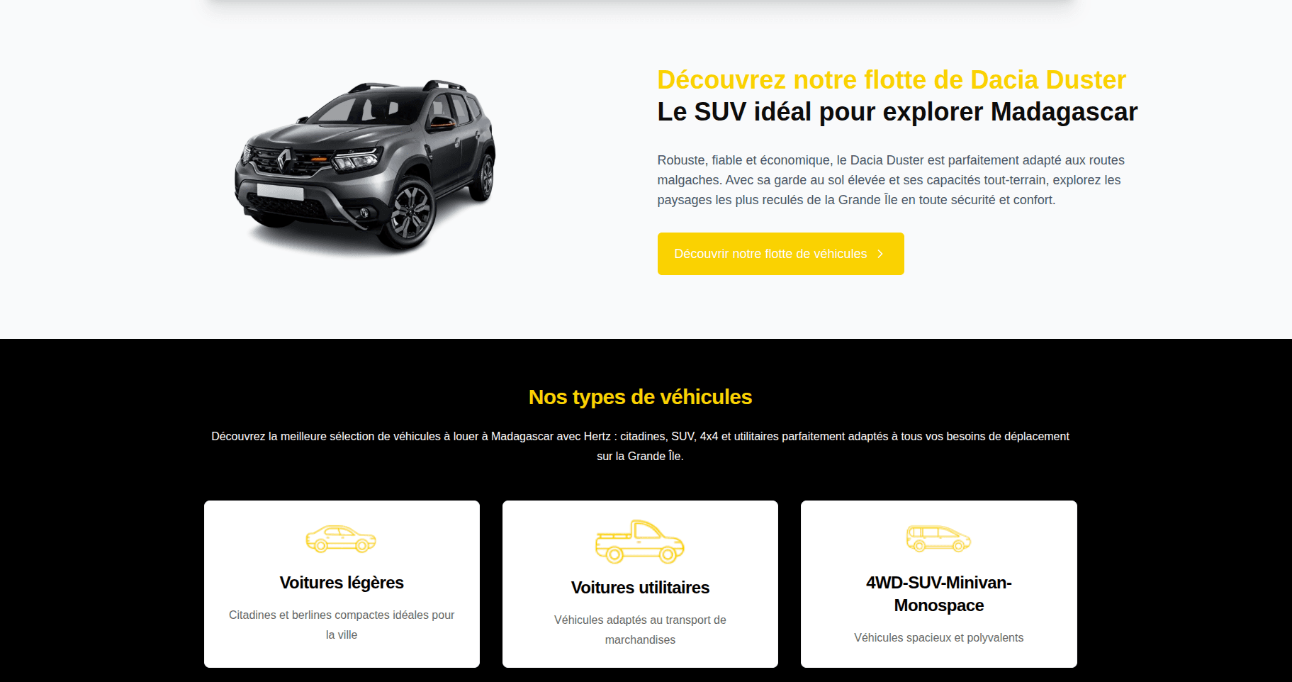 Plateforme B2C de réservation de véhicules